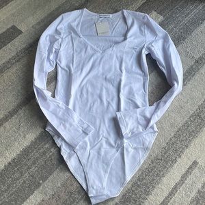 White long sleeve body suit